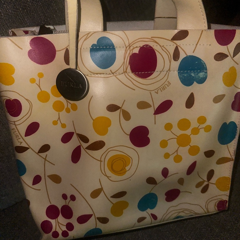 Furla Multicolor Floral Tote Bag